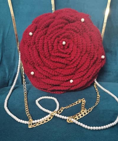 New Rose Crochet Shoulder Bag