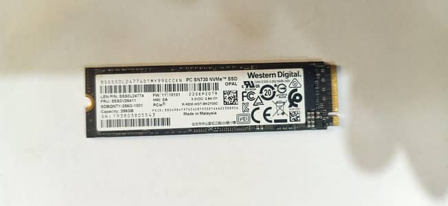Western Digital 256GB Nvme SSD 03104307725