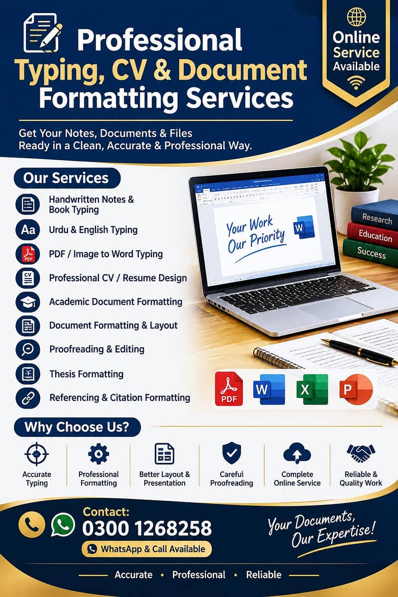 Professional Typing, CV & Document Formatting Services 0