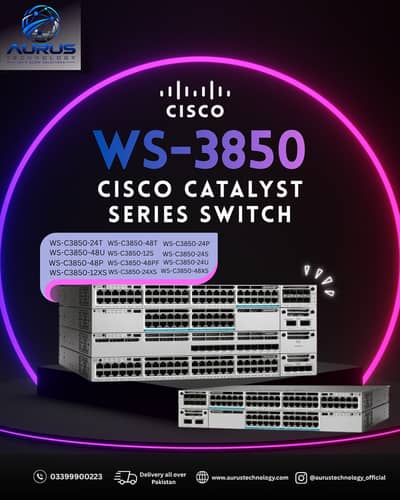 Cisco Catalyst WS-C3850 Series Switches available for networking