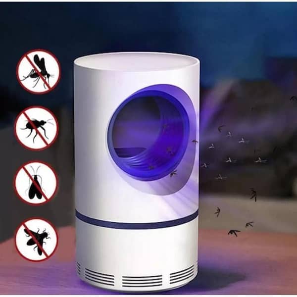 Portable USB Mosquito Killer Lamp | UV LED Insect Trap & Electric Bug Zapper for Mosquitoes, Flies and Flying Insects | Compact Pest Control Light with USB Power Supply & Adapter | Indoor & Outdoor Use for Home, Bedroom, Office, Camping & Travel