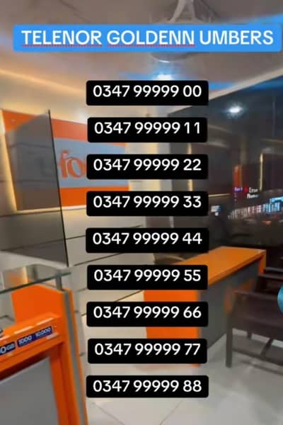 ufone and Telenor golden numbers