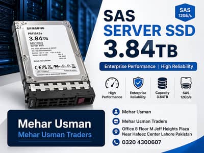 3.84TB SAS 12Gb/s Enterprise Server SSD — High Performance & Reliabili