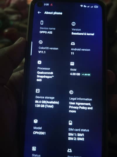 OPPO A52 18000