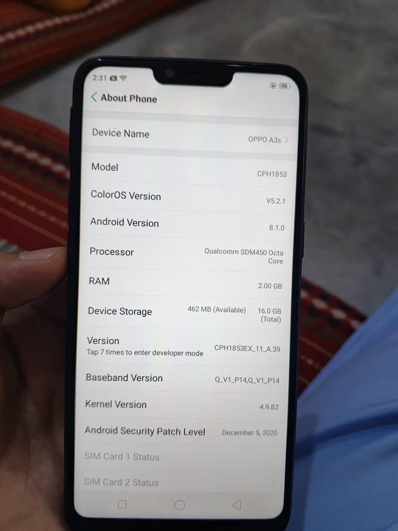 OPPO A3s 3