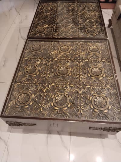 drawing room table set size 3×3 two center tables