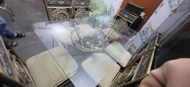 Glass Dining Table & 6 Chairs for Sale