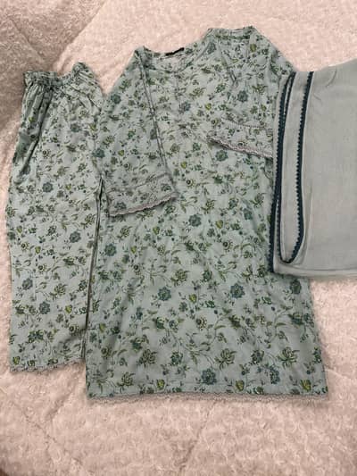 Pastel Sage Floral 3-Piece Suit