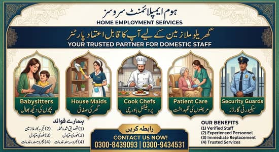 Maids Patient care Attandent Cook Driver Chef House Helper Available