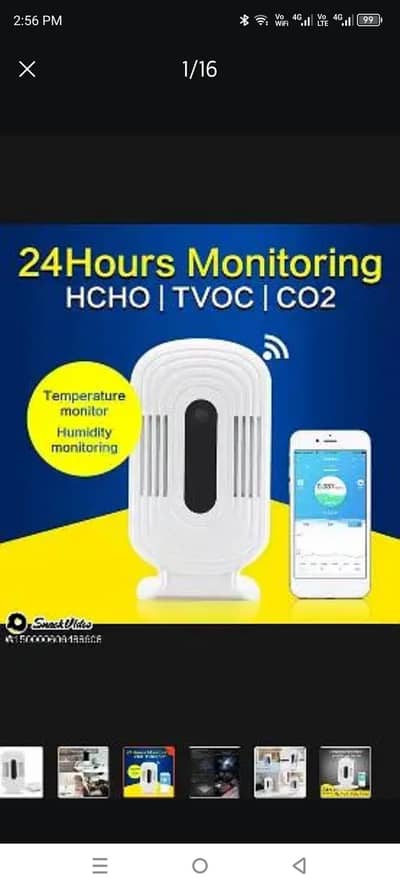 JQ200 Intelligent WIFI CO2 HCHO TVOC sports out door Analyzer