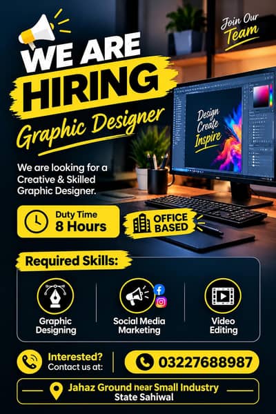 Graphics designer/video editing & social media management