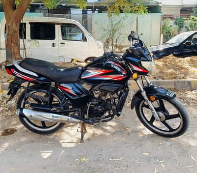 HI SPEED ALPHA 100 2018 Self Start Alloy Rims Karachi no.