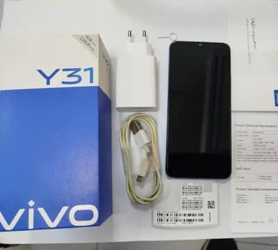 Vivo Y31 4/128gb Ram with box charger 10/10 condition 03020413458