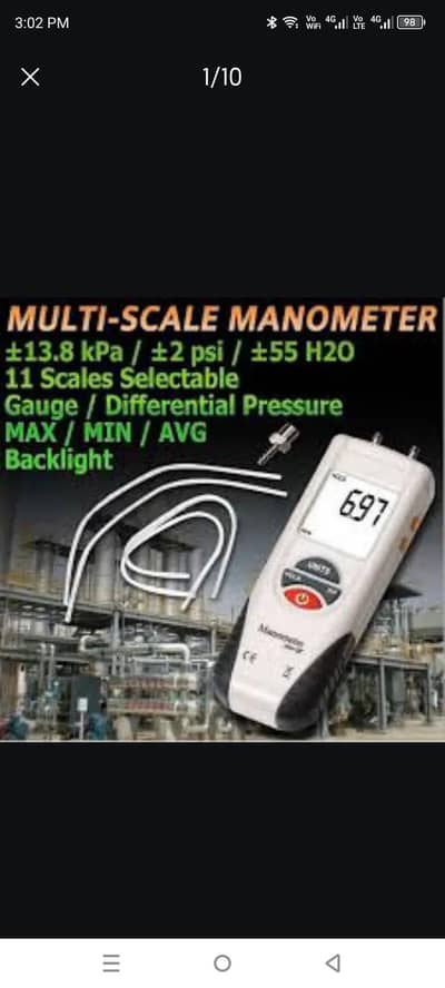 Ht-1890 High Performance Digital Manometer Handheld Digital sports
