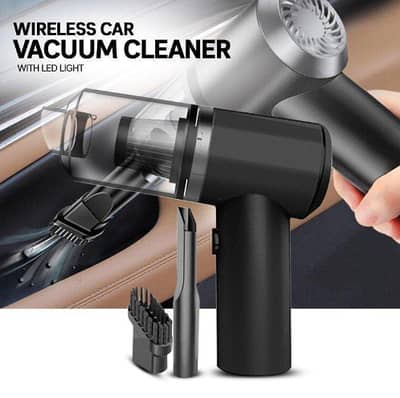 Portable Car Vacuum Black ABS 5x2x3"