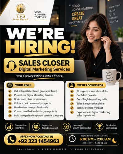 Sales Closer – Digital Marketing Services