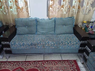sofa set and baby cart