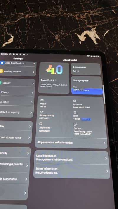 8/256GB Blackview Tab18 pta