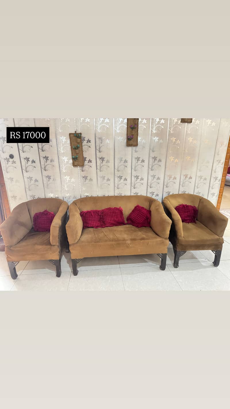 2 sofa chairs one sofa table 3