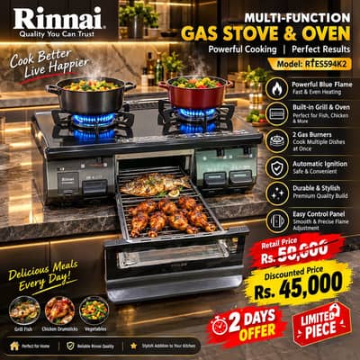 Rinnai RTE594BK2 Model Stove condition like new