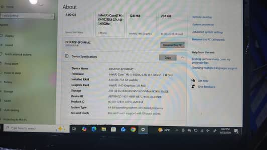 Lenovo I5 10th generation touch
