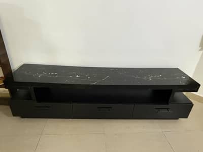 black tv console.