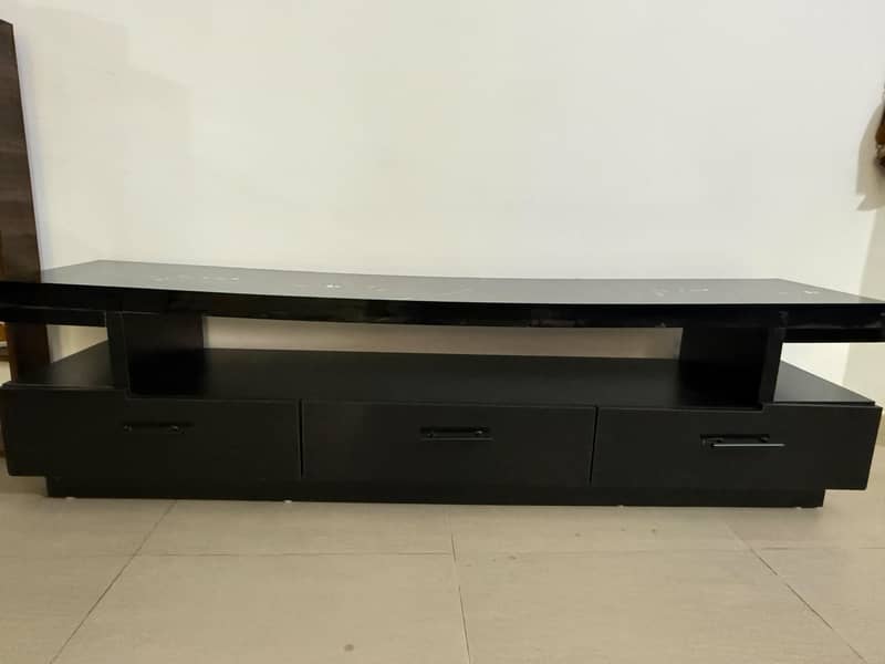 black tv console. 1