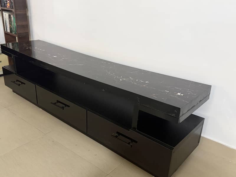 black tv console. 2