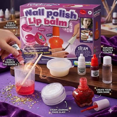 DIY Nail Polish & Lip Balm Making Kit for Kids – Creative STEAM Scienc