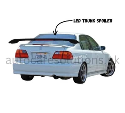 Honda Civic 1996-2000 Trunk Led Spoiler (Unpainted) Fiber – Material