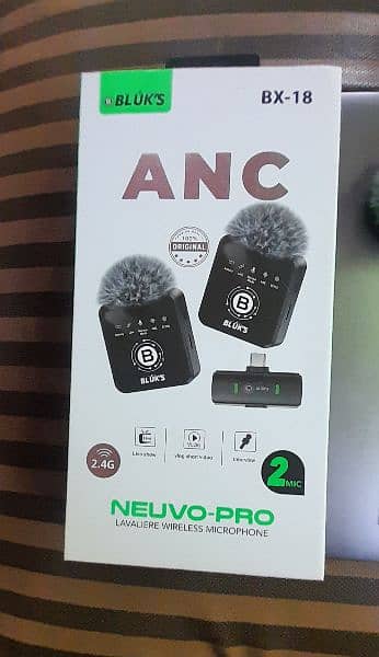 BLUK'S BX-18 ANC 2-Mic Wireless Lavalier Mic - C-type - With Warranty