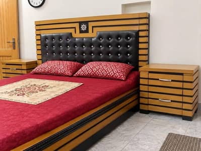 bed  with high quality matress and 2 side tables
