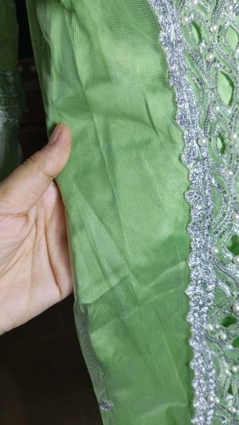 Light Green 3pc sharara fancy dress 3