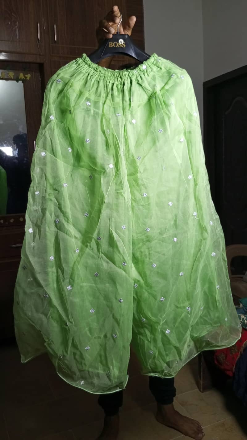 Light Green 3pc sharara fancy dress 4