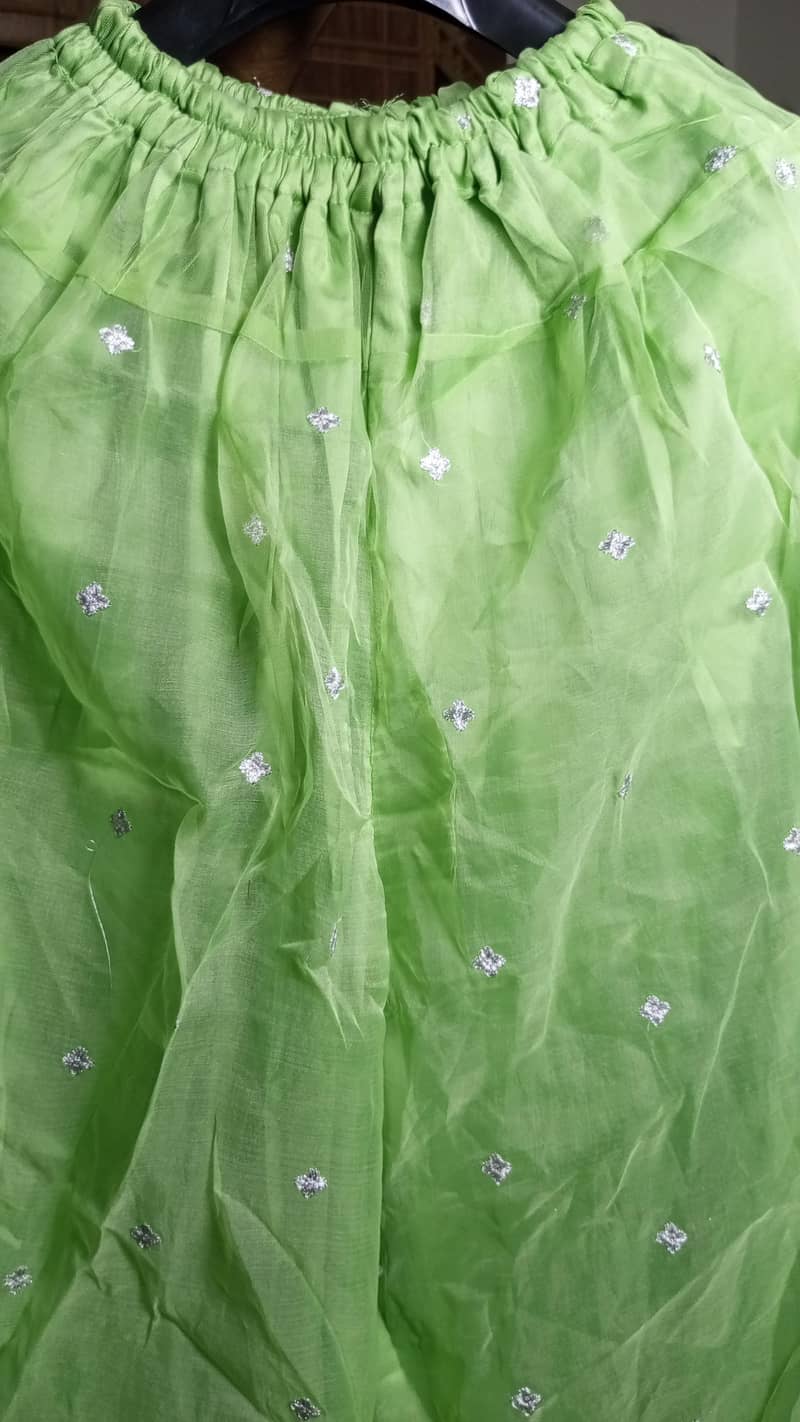 Light Green 3pc sharara fancy dress 5