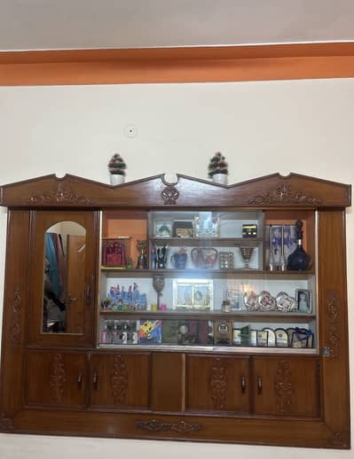 Beautiful Wooden Showcase / Display Cabinet – Carved Design