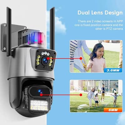 4K PTZ Camera with Dual-Lens, Dual Screen, Auto Tracking, outdoor