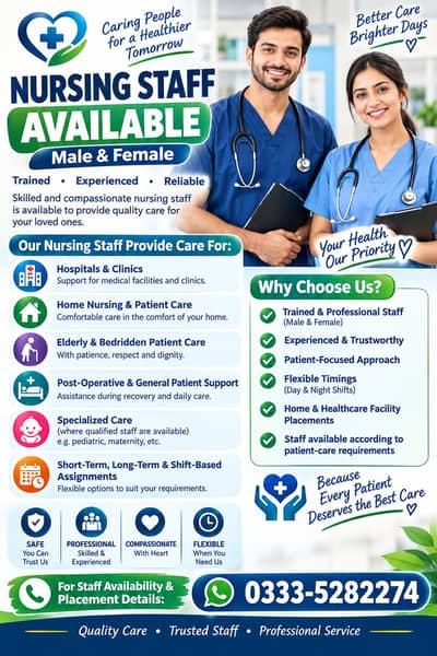 Nursing Staff Available