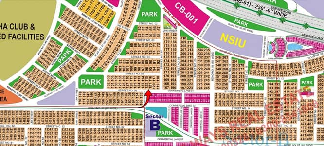 1 Kanal Link Street Plot Facing Commercial Market for Sale DHA Bahawalpur, Sector B