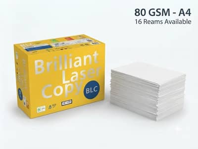 Brilliant Laser Copy A4 Paper 80 GSM (16 Reams Available)