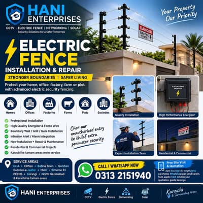 Electric Fence Karachi | Home Security Fence | Installation & Repair