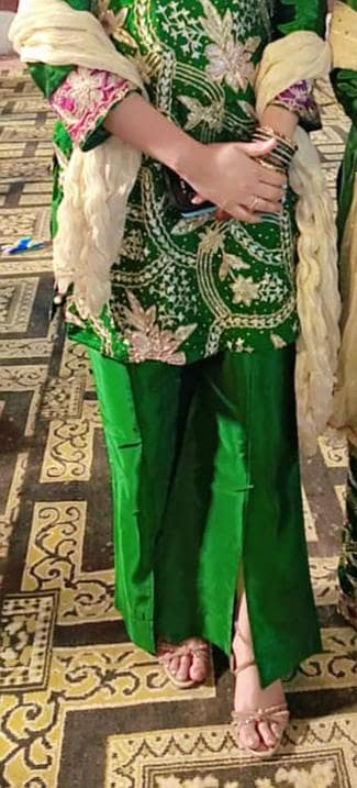 short Kurti with bel bottom