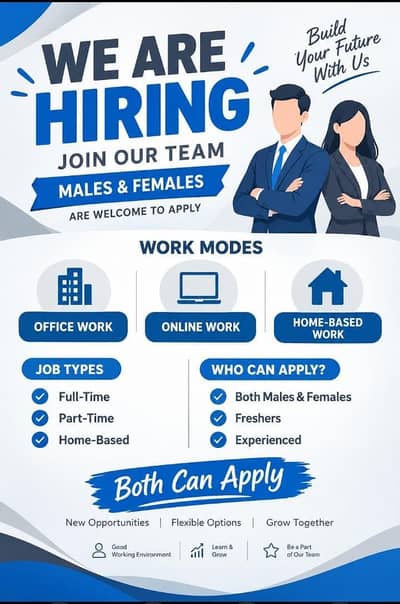 Office and online work available in Lahore
