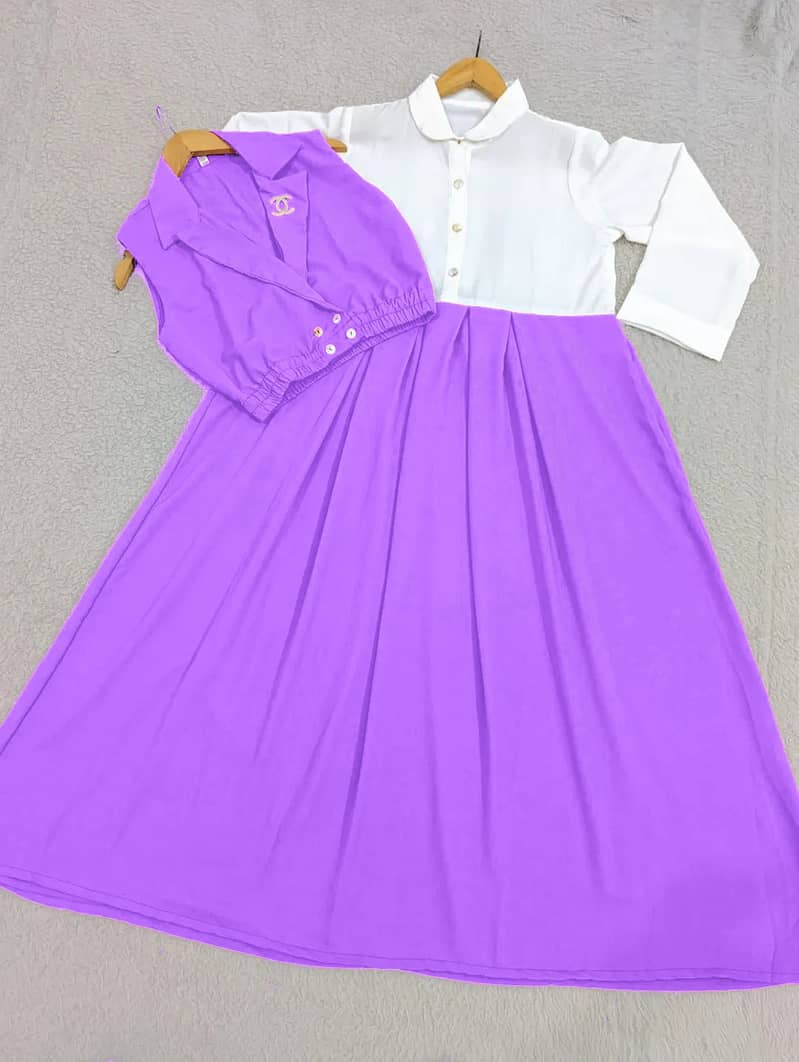 Chic Double Coat Jacket & Collared Maxi Set (2PC) 3