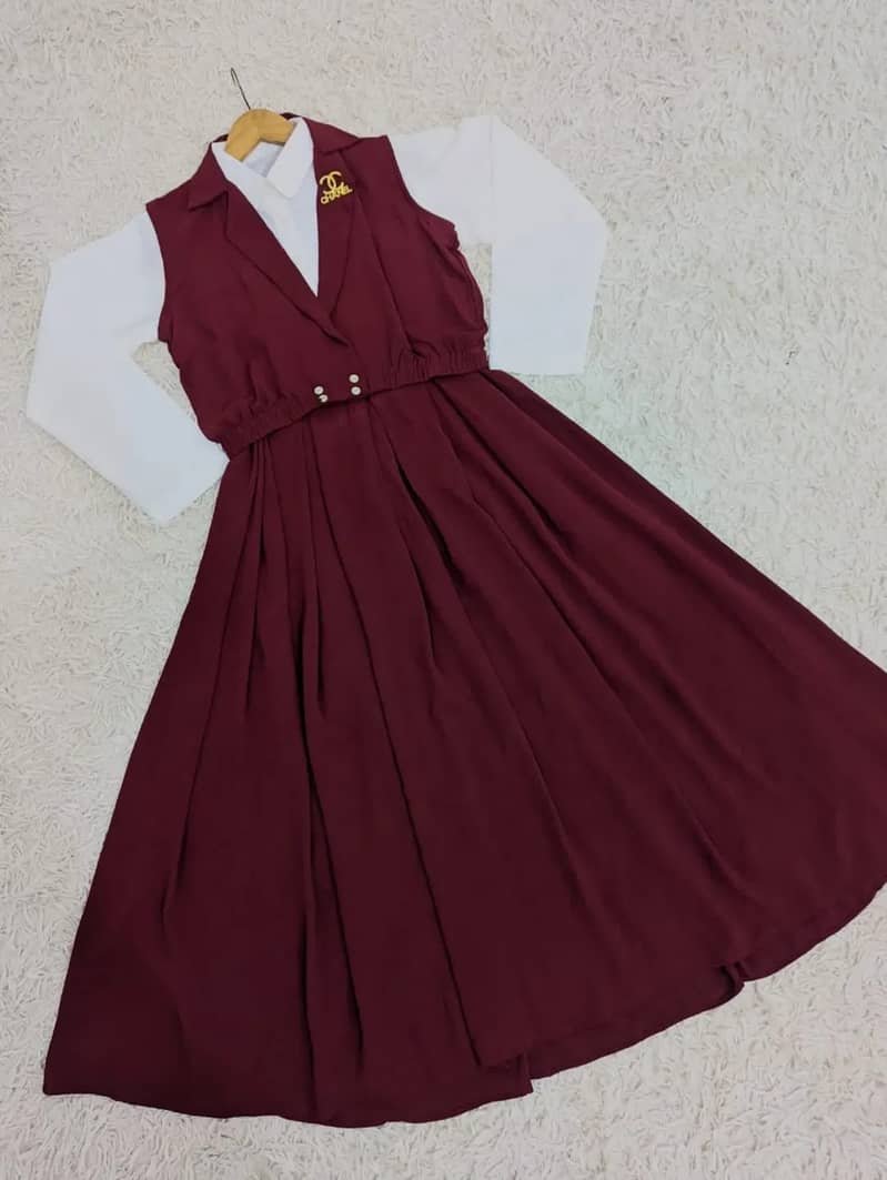 Chic Double Coat Jacket & Collared Maxi Set (2PC) 5