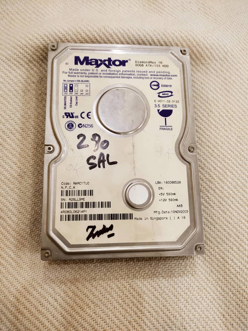 Harddisk 80GB 0