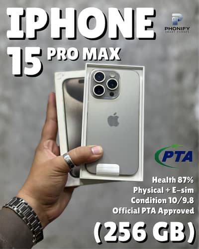 iPhone 15 Pro Max 256gb PTA Approved