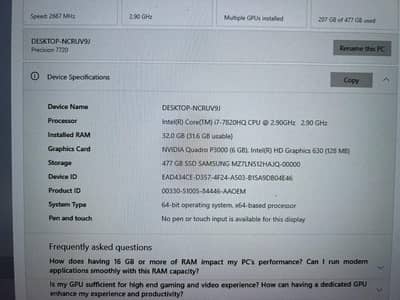 Dell precision with 6 gb graphic card