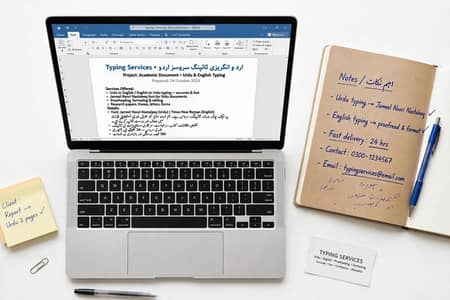 Urdu English Typing - Assignment, Thesis, CV - Fast Delivery