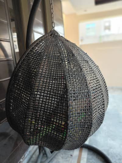 hanging round swing chair jhoola with stand and cushions